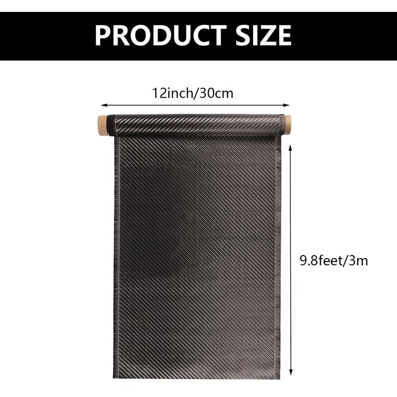 Caliwill Carbon Fiber Fabric Roll 9.8ft x 12”Fabric Mesh Carbon Fiber Cloth Carbon Fiber Sheet Pure Fabric Roll for Cars for Structural Reinforcement on Concrete Walls, Basements, Boats DIY Projects - Image 5